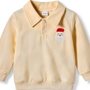 Boys Long Sleeve Polo Winter KidsWear Shirt-0