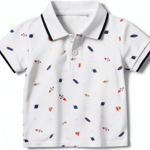 Generic Boys Polo Shirt Cotton 3-4T Navy-0